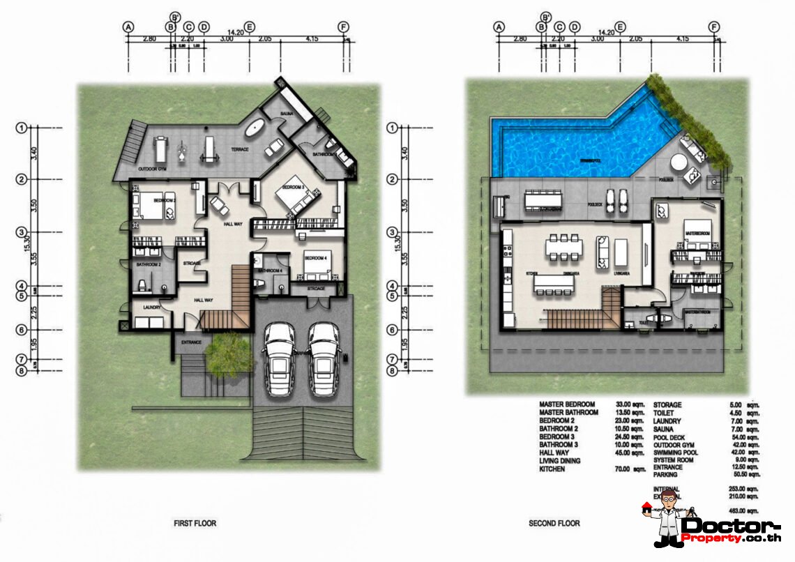 New 4 Bedroom Pool Villa with Sea View in Bo Phut, Koh Samui – For Sale